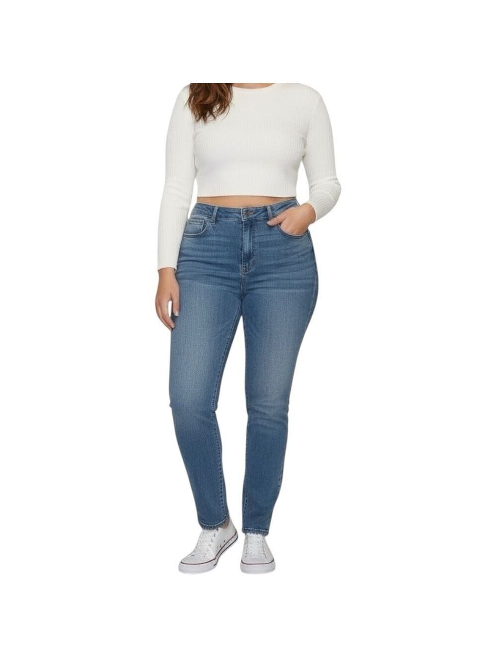 Frye Mid Rise Medium Wash Skinny Jeans Women’s Size 16 Stretch Denim